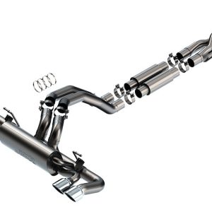 Borla Exhaust System Kit, S-Type Cat Back System, T-304 Stainless Steel, With Muffler, 3 Inch to 2-3/4 Inch Pipe Diameter – 140892