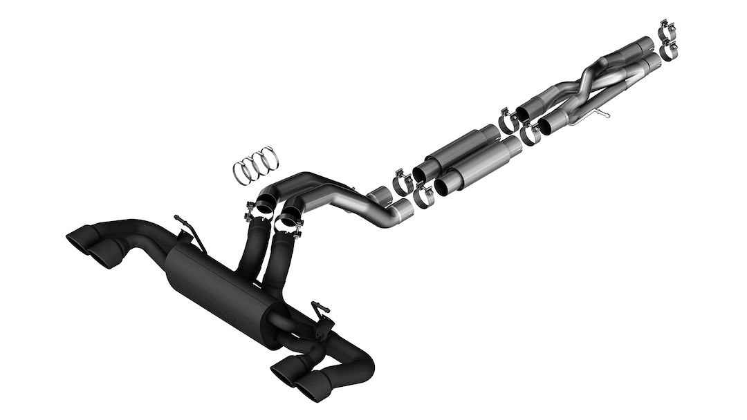 Borla Exhaust System Kit, S-Type Cat Back System, T-304 Stainless Steel, With Muffler, 3 Inch to 2-3/4 Inch Pipe Diameter – 140892CB