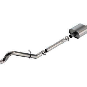 Borla Exhaust System Kit, Touring Cat Back System, T-304 Stainless Steel, With Muffler, 2-3/4 Inch Pipe Diameter – 140897