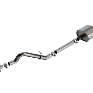 Borla Exhaust System Kit, Touring Cat Back System, T-304 Stainless Steel, With Muffler, 2-3/4 Inch Pipe Diameter – 140901