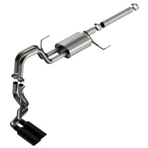 Borla Exhaust System Kit, S-Type Cat Back System, T-304 Stainless Steel, With Muffler, 3 Inch to 2-1/4 Inch Pipe Diameter – 140904BC