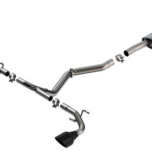 Borla Exhaust System Kit, S-Type Cat Back System, T-304 Stainless Steel, With Muffler, 2-1/2 Inch Pipe Diameter – 140909BC