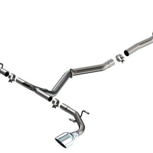 Borla Exhaust System Kit, Atak ® Series Cat Back System, T-304 Stainless Steel, With Muffler, 2-1/2 Inch Pipe Diameter – 140910