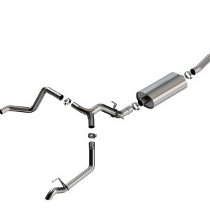 Borla Exhaust System Kit, Touring Cat Back System, T-304 Stainless Steel, With Muffler, 3-1/2 Inch Diameter to 2-3/4 Inch Pipe Diameter – 140913