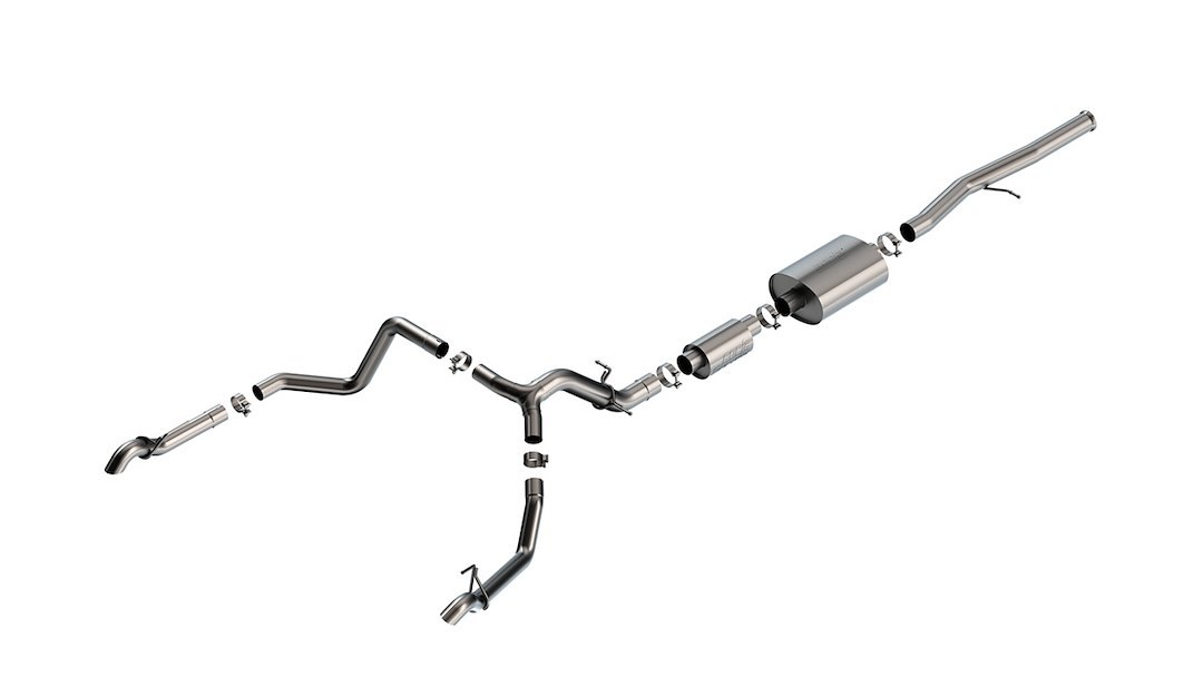 Borla Exhaust System Kit, S-Type Cat Back System, T-304 Stainless Steel, With Muffler, 3-1/2 Inch Diameter to 2-3/4 Inch Pipe Diameter – 140914