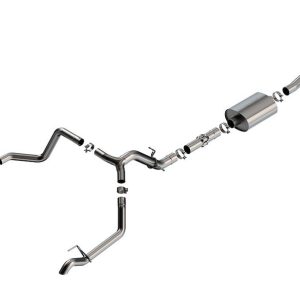 Borla Exhaust System Kit, Atak ® Series Cat Back System, T-304 Stainless Steel, With Muffler, 3-1/2 Inch Diameter to 2-3/4 Inch Pipe Diameter – 140915