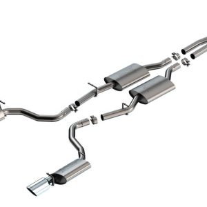 Borla Exhaust System Kit, Atak ® Series Cat Back System, T-304 Stainless Steel, With Mufflers, 2-1/4 Inch Pipe Diameter – 140918