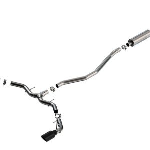 Borla Exhaust System Kit, S-Type Cat Back System, T-304 Stainless Steel, With Muffler, 2-1/2 Inch Pipe Diameter, Single Exhaust Dual Exit – 140922BC
