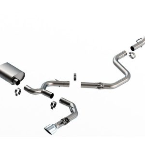 Borla Exhaust System Kit, Atak ® Series Cat Back System, T-304 Stainless Steel, With Muffler, 3 Inch Pipe Diameter, Single Exhaust Dual Exit – 140925
