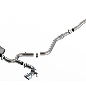 Borla Exhaust System Kit, Atak ® Series Cat Back System, T-304 Stainless Steel, With Muffler, 3 Inch Pipe Diameter, Single Exhaust Dual Exit – 140926