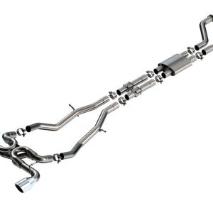Borla Exhaust System Kit, Atak ® Series Cat Back System, T-304 Stainless Steel, With Muffler, 2-1/2 Inch Pipe Diameter – 140930