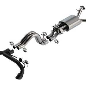 Borla Exhaust System Kit, Atak ® Series Cat Back System, T-304 Stainless Steel, With Muffler, 2-3/4 Inch Pipe Diameter – 140934CB