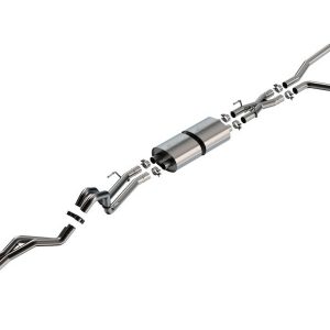 Borla Exhaust System Kit, Atak ® Series Cat Back System, T-304 Stainless Steel, With Muffler, 2-1/2 Inch Pipe Diameter – 140940