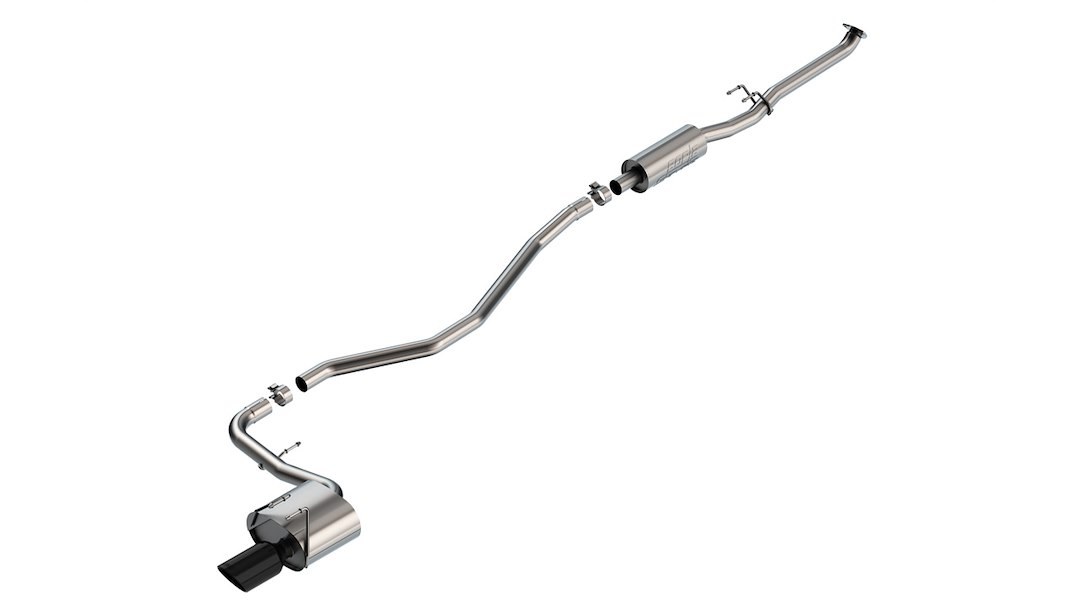 Borla Exhaust System Kit, S-Type Cat Back System, T-304 Stainless Steel, With Muffler, 2-1/4 Inch Pipe Diameter, Single Exhaust Single Exit – 140941BC