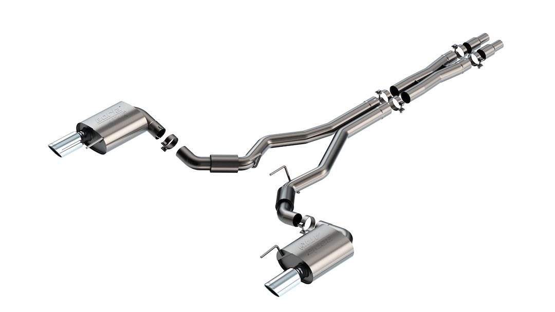 Borla Exhaust System Kit, Atak ® Series Cat Back System, T-304 Stainless Steel, With Mufflers, 3 Inch Pipe Diameter – 140961