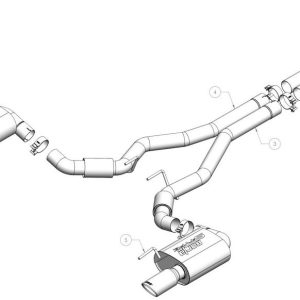 Borla Exhaust System Kit, Atak ® Series Cat Back System, T-304 Stainless Steel, With Mufflers, 3 Inch Pipe Diameter – 140961