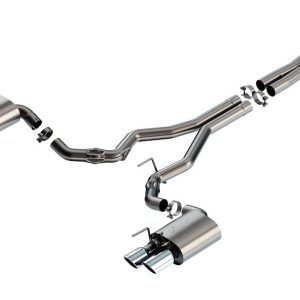 Borla Exhaust System Kit, Atak ® Series Cat Back System, T-304 Stainless Steel, With Mufflers, 3 Inch Pipe Diameter – 140963