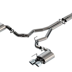 Borla Exhaust System Kit, Atak ® Series Cat Back System, T-304 Stainless Steel, With Mufflers, 3 Inch Pipe Diameter – 140965