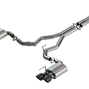 Borla Exhaust System Kit, Atak ® Series Cat Back System, T-304 Stainless Steel, With Mufflers, 3 Inch Pipe Diameter – 140965BC