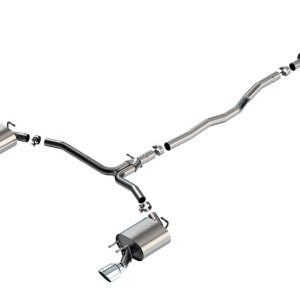 Borla Exhaust System Kit, S-Type Cat Back System, T-304 Stainless Steel, With Mufflers, 2-1/2 Inch to 2-1/4 Inch Pipe Diameter – 140967