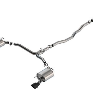 Borla Exhaust System Kit, S-Type Cat Back System, T-304 Stainless Steel, With Mufflers, 2-1/2 Inch to 2-1/4 Inch Pipe Diameter – 140967BC
