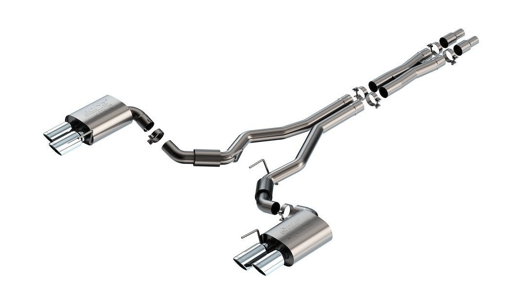 Borla Exhaust System Kit, Atak ® Series Cat Back System, T-304 Stainless Steel, With Mufflers, 3 Inch Pipe Diameter – 140970