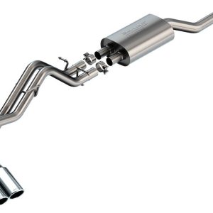 Borla Exhaust System Kit, S-Type Cat Back System, T-304 Stainless Steel, With Muffler, 2-3/4 Inch to 2-1/4 Inch Pipe Diameter – 140975