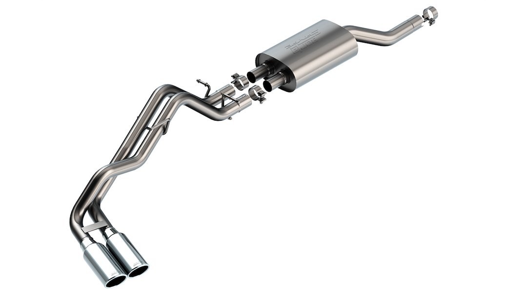 Borla Exhaust System Kit, S-Type Cat Back System, T-304 Stainless Steel, With Muffler, 2-3/4 Inch to 2-1/4 Inch Pipe Diameter – 140975