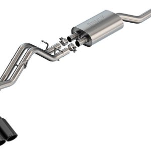 Borla Exhaust System Kit, S-Type Cat Back System, T-304 Stainless Steel, With Muffler, 2-3/4 Inch to 2-1/4 Inch Pipe Diameter – 140975BC
