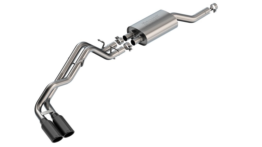 Borla Exhaust System Kit, S-Type Cat Back System, T-304 Stainless Steel, With Muffler, 2-3/4 Inch to 2-1/4 Inch Pipe Diameter – 140975BC