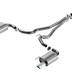 Borla Exhaust System Kit, S-Type Cat-Back System, T-304 Stainless Steel, With Mufflers, 2-1/2 Inch Pipe Diameter – 140979