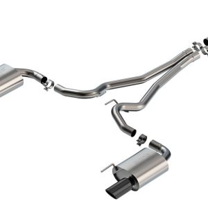Borla Exhaust System Kit, S-Type Cat-Back System, T-304 Stainless Steel, With Mufflers, 2-1/2 Inch Pipe Diameter – 140979BC