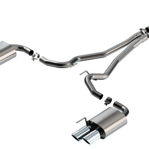 Borla Exhaust System Kit, S-Type Cat Back System, T-304 Stainless Steel, With Mufflers, 2-1/2 Inch Pipe Diameter – 140981