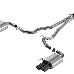 Borla Exhaust System Kit, S-Type Cat Back System, T-304 Stainless Steel, With Mufflers, 2-1/2 Inch Pipe Diameter – 140981BC