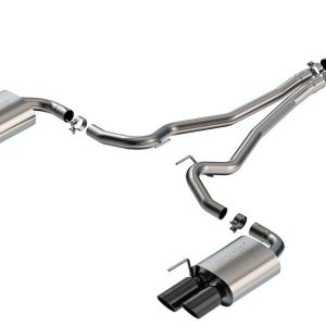 Borla Exhaust System Kit, Atak ® Series Cat Back System, T-304 Stainless Steel, With Mufflers, 2-1/2 Inch Pipe Diameter – 140982BC