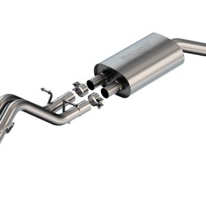 Borla Exhaust System Kit, S-Type Cat Back System, T-304 Stainless Steel, With Muffler, 2-3/4 Inch to 2-1/4 Inch Pipe Diameter – 140989