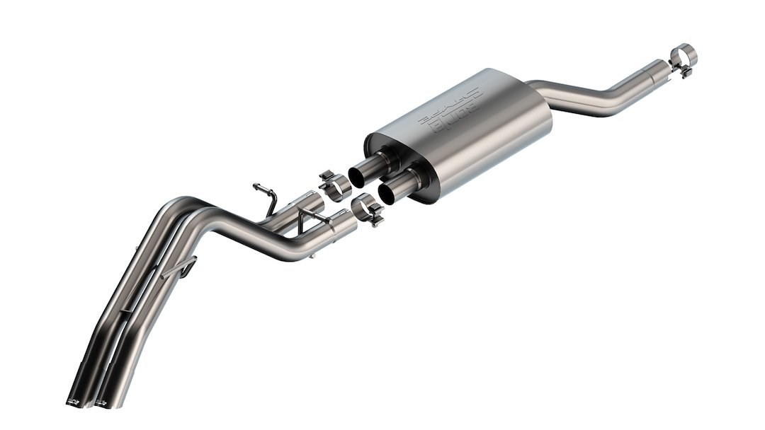 Borla Exhaust System Kit, S-Type Cat Back System, T-304 Stainless Steel, With Muffler, 2-3/4 Inch to 2-1/4 Inch Pipe Diameter – 140989