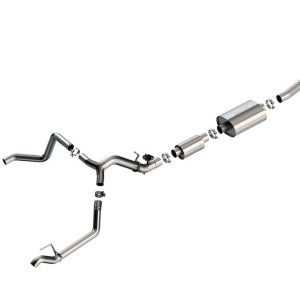 Borla Exhaust System Kit, S-Type Cat Back System, T-304 Stainless Steel, With Muffler, 3-1/2 Inch Into to 2-3/4 Inch Pipe Diameter – 140993