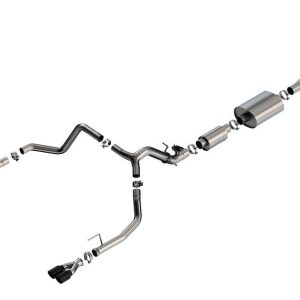 Borla Exhaust System Kit, S-Type Cat Back System, T-304 Stainless Steel, With Muffler, 3-1/2 Inch Into to 2-3/4 Inch Pipe Diameter – 140994BC