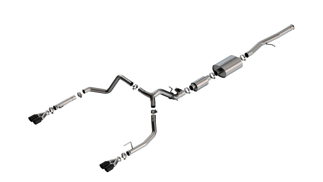 Borla Exhaust System Kit, S-Type Cat Back System, T-304 Stainless Steel, With Muffler, 3-1/2 Inch Into to 2-3/4 Inch Pipe Diameter – 140994BC