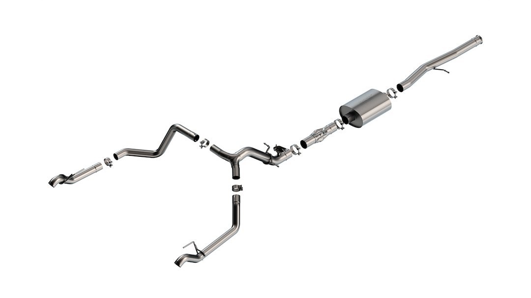 Borla Exhaust System Kit, Atak ® Series Cat Back System, T-304 Stainless Steel, With Muffler, 3-1/2 Inch Into to 2-3/4 Inch Pipe Diameter – 140996