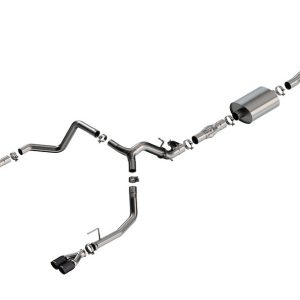 Borla Exhaust System Kit, Atak ® Series Cat Back System, T-304 Stainless Steel, With Muffler, 3-1/2 Inch Into 2-3/4 Inch Pipe Diameter – 140997CFBA