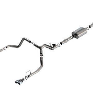 Borla Exhaust System Kit, Atak ® Series Cat Back System, T-304 Stainless Steel, With Muffler, 3-1/2 Inch Into to 2-3/4 Inch Pipe Diameter – 140998