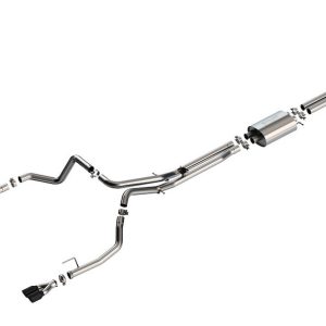 Borla Exhaust System Kit, S-Type Cat Back System, T-304 Stainless Steel, With Muffler, 2-3/4 Inch Pipe Diameter – 141000BC