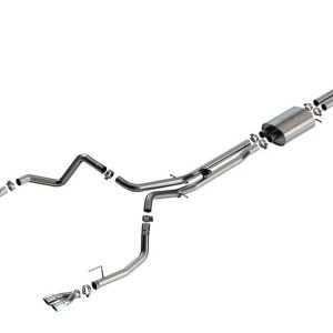 Borla Exhaust System Kit, S-Type Cat Back System, T-304 Stainless Steel, With Muffler, 2-1/2 Inch to 2-3/4 Inch Pipe Diameter – 141001