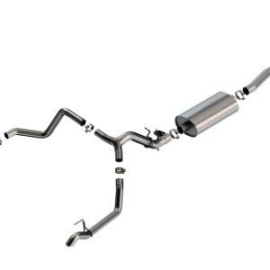 Borla Exhaust System Kit, Touring Cat Back System, T-304 Stainless Steel, With Muffler, 3-1/2 Inch to 2-3/4 Inch Pipe Diameter – 141002