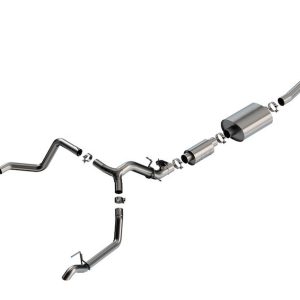 Borla Exhaust System Kit, S-Type Cat-Back System, T-304 Stainless Steel, With Muffler, 3-1/2 Inch to 2-3/4 Inch Pipe Diameter – 141003