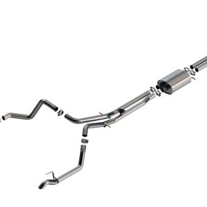 Borla Exhaust System Kit, S-Type Cat Back System, T-304 Stainless Steel, With Muffler, 2-1/2 Inch to 2-3/4 Inch Pipe Diameter – 141005