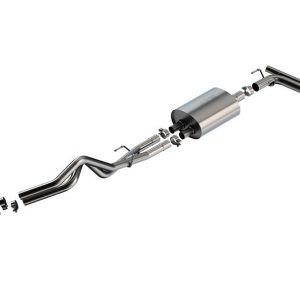 Borla Exhaust System Kit, S-Type Cat Back System, T-304 Stainless Steel, With Muffler, 2-3/4 Inch to 2-1/4 Inch Pipe Diameter – 141006