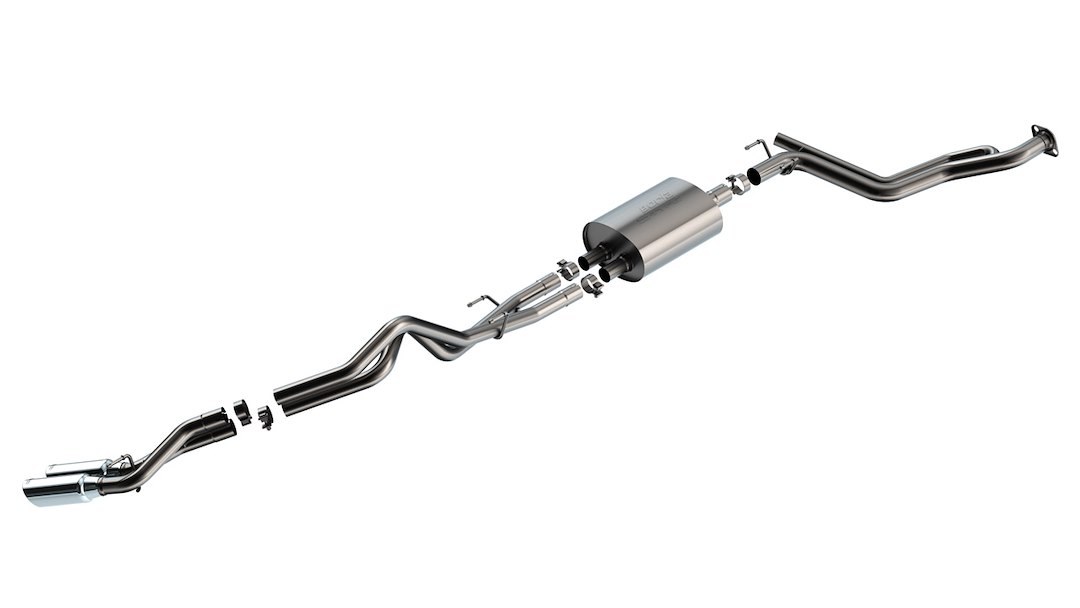 Borla Exhaust System Kit, S-Type Cat Back System, T-304 Stainless Steel, With Muffler, 2-3/4 Inch to 2-1/4 Inch Pipe Diameter – 141006